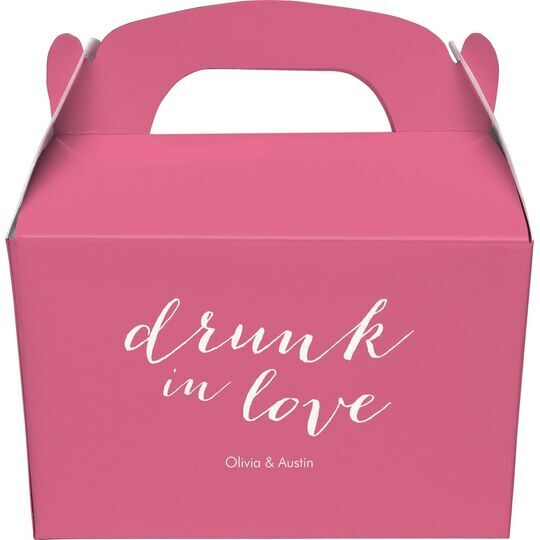 A Little Too Drunk in Love Gable Favor Boxes